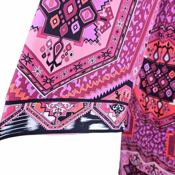 Emilio Pucci Pink Signed Print Stretch Silk Dress Size 8 - Picture 13 of 14